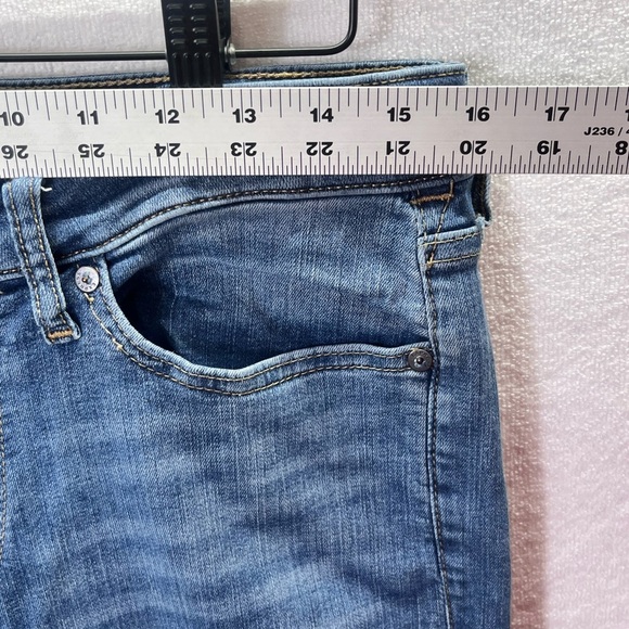 Express Classic Straight Hyper Stretch Jeans Mens 31/30 Blue Denim Pants 1820 - Picture 4 of 9